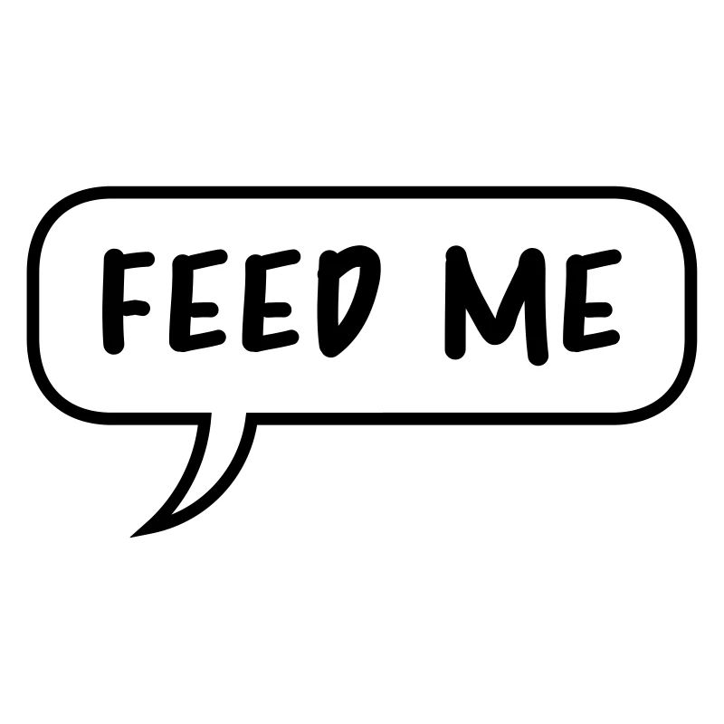 Speech Bubble Talk Bande dessinée dessinée Feed Me logo desig