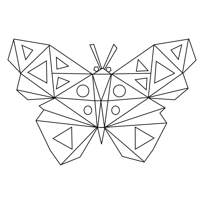 Art Low Poly - Papillon