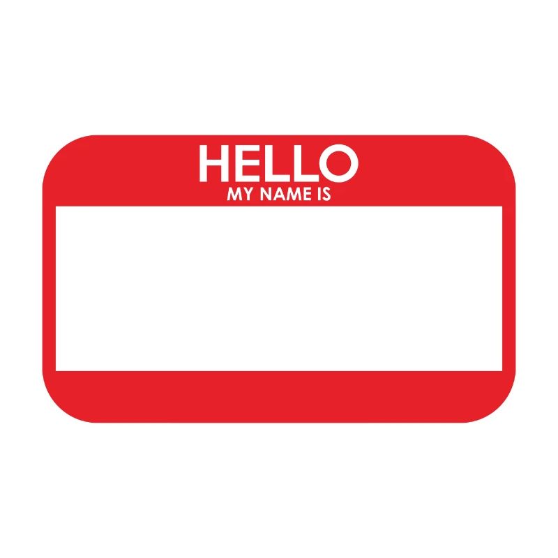 blank name tag