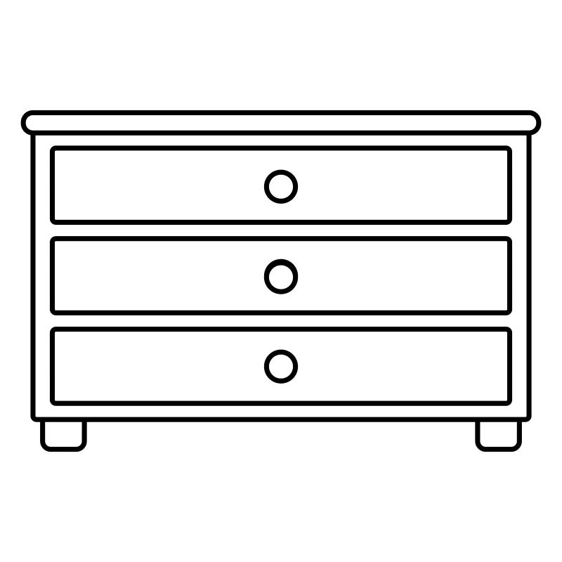 Möbelstück Schubladen Kommode Design