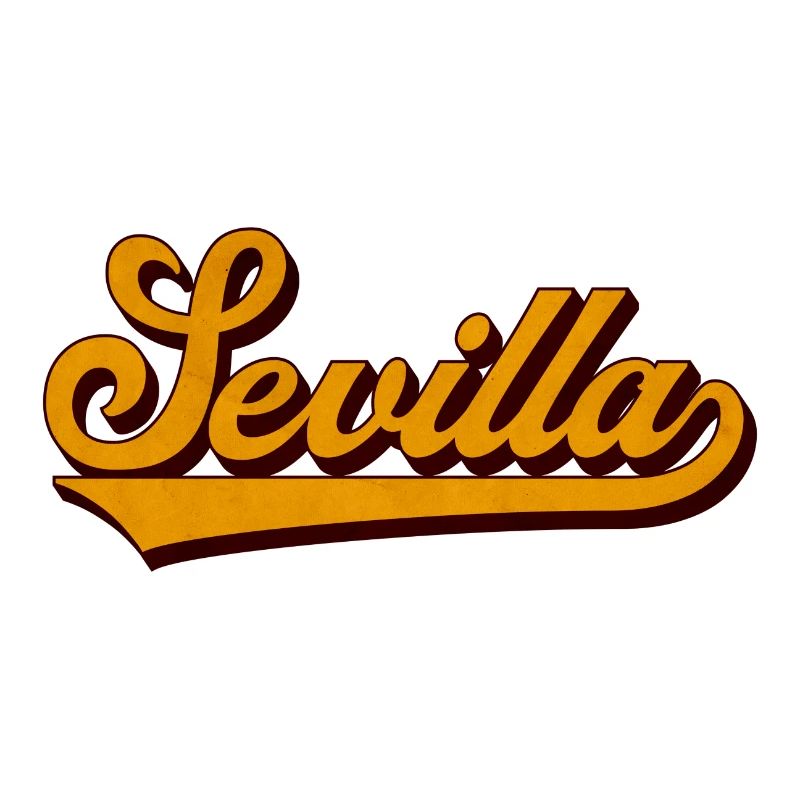 Sevilla Retro Script Gul
