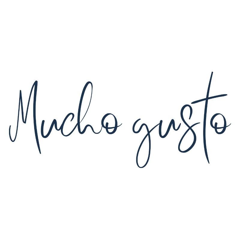 Mucho Gusto – Friendly Spanish Greeting Design