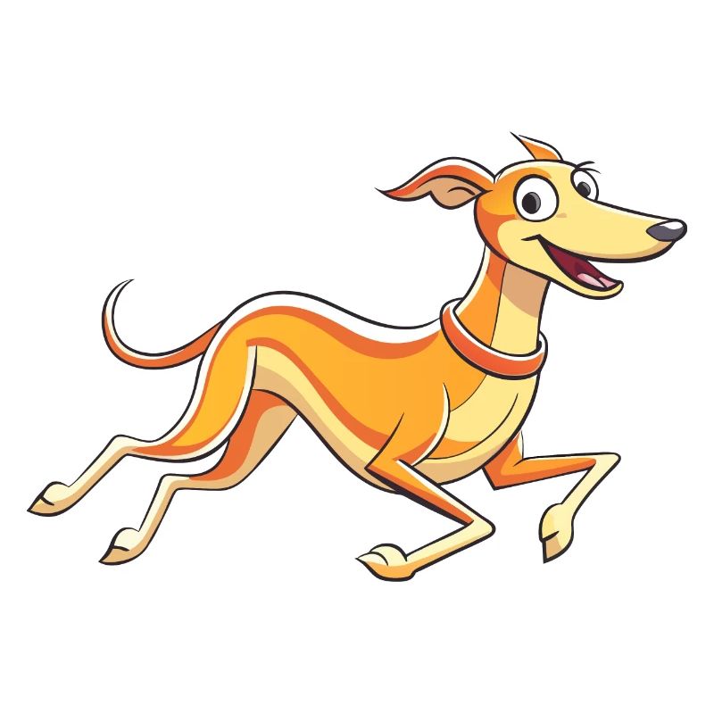 Gracieuse œuvre d’art de Whippet en cours d’exécution
