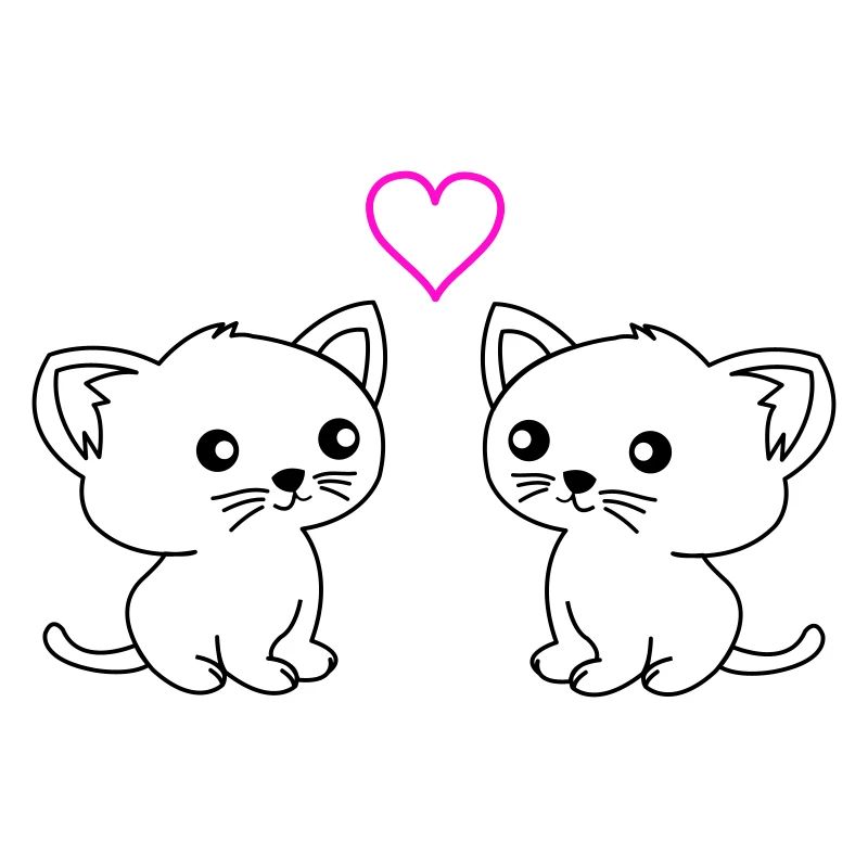 Les chats mignons adorent