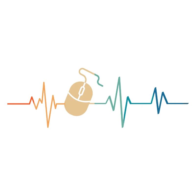 Heartbeat Retro Computer Mouse