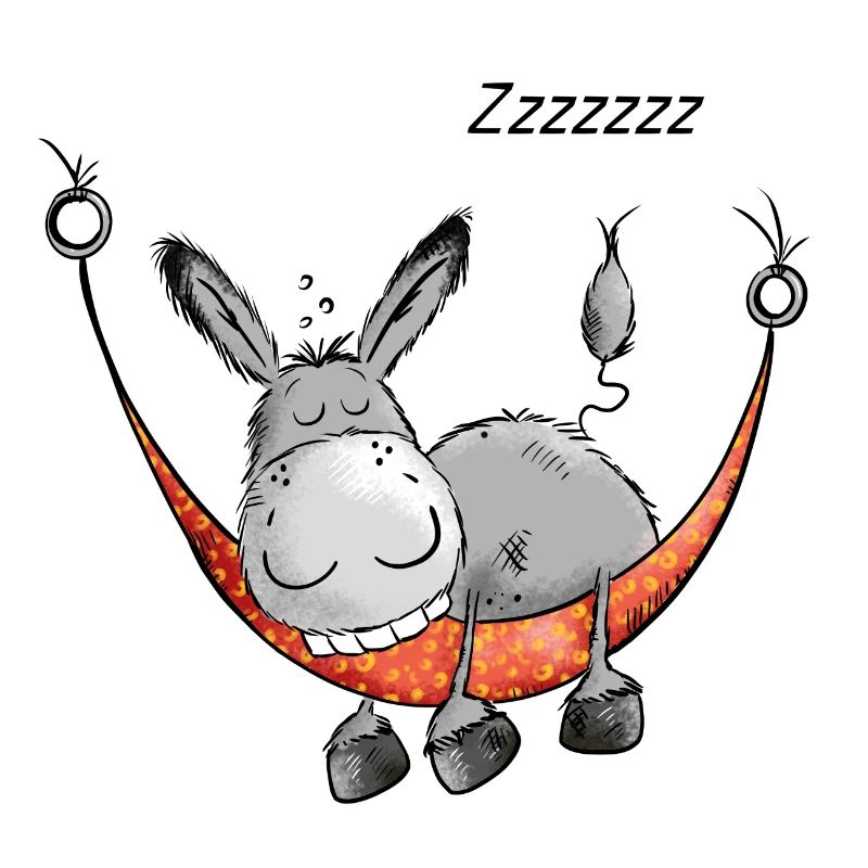 Sleeping Donkey - Âne - Comique - Dessin animé