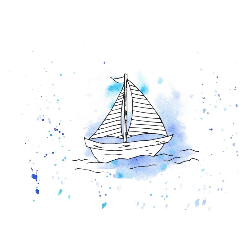 Aquarell Schiffchen