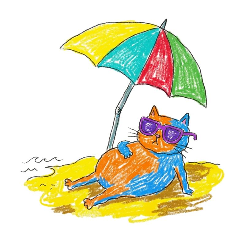 Cats on the beach