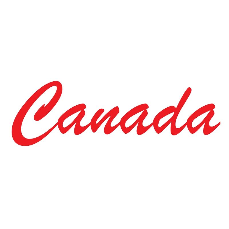 Canada Script Lettering Red