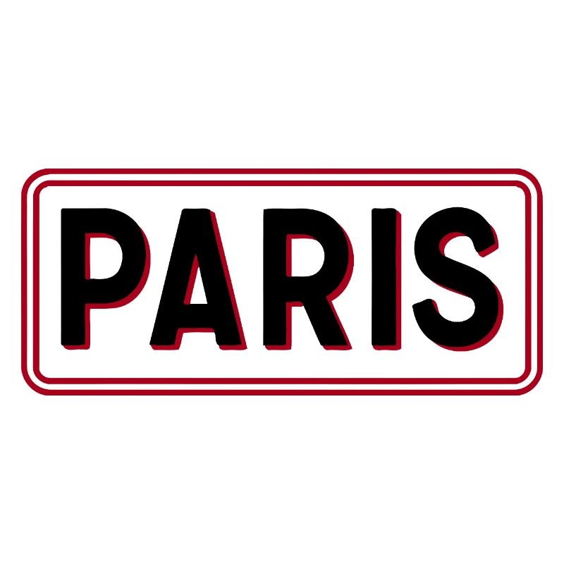 Pariser Red-Frame-Typografie