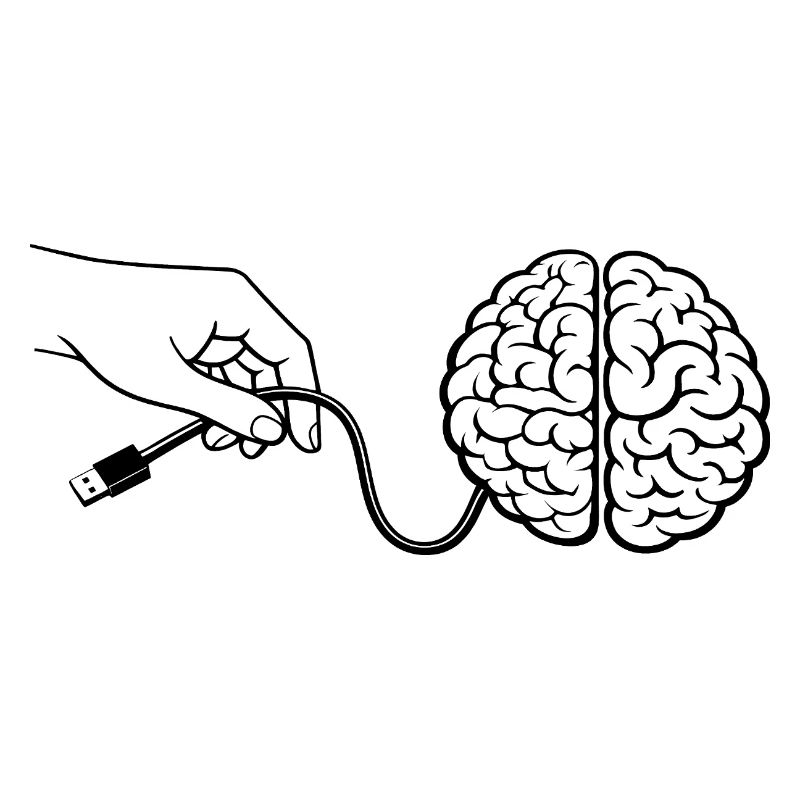 Brain Head Cable Connector Artificial Intelligence