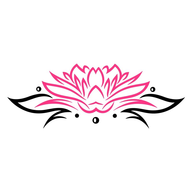 Lotus, Lotusblüte mit Blättern