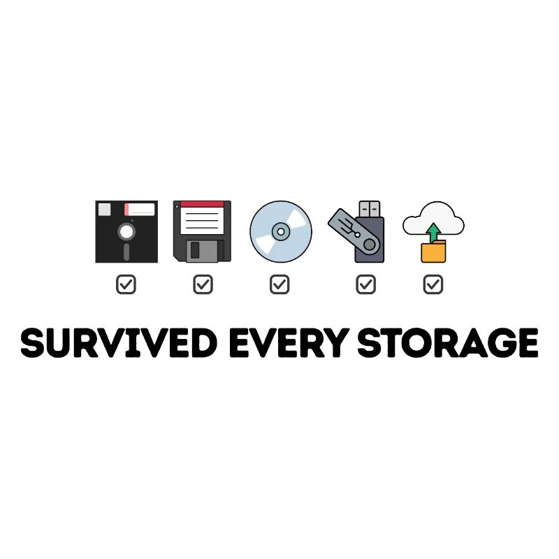 Data Storage Evolution - Tech Icons
