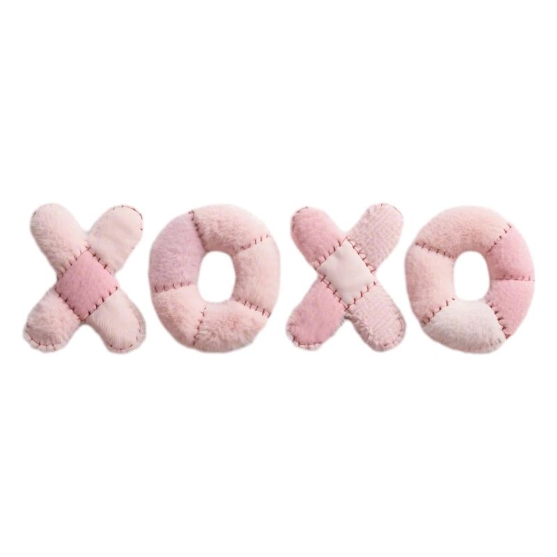 Plush Patchwork XOXO Design Pink