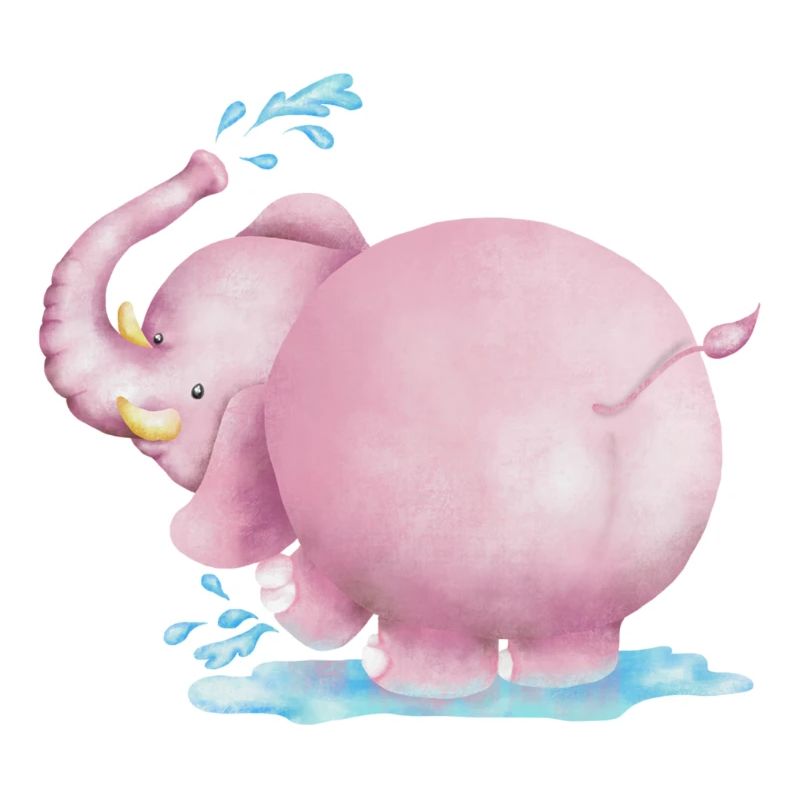 Éléphant rose