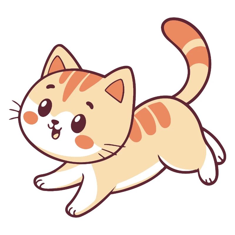 Chaton Joyeux Illustration