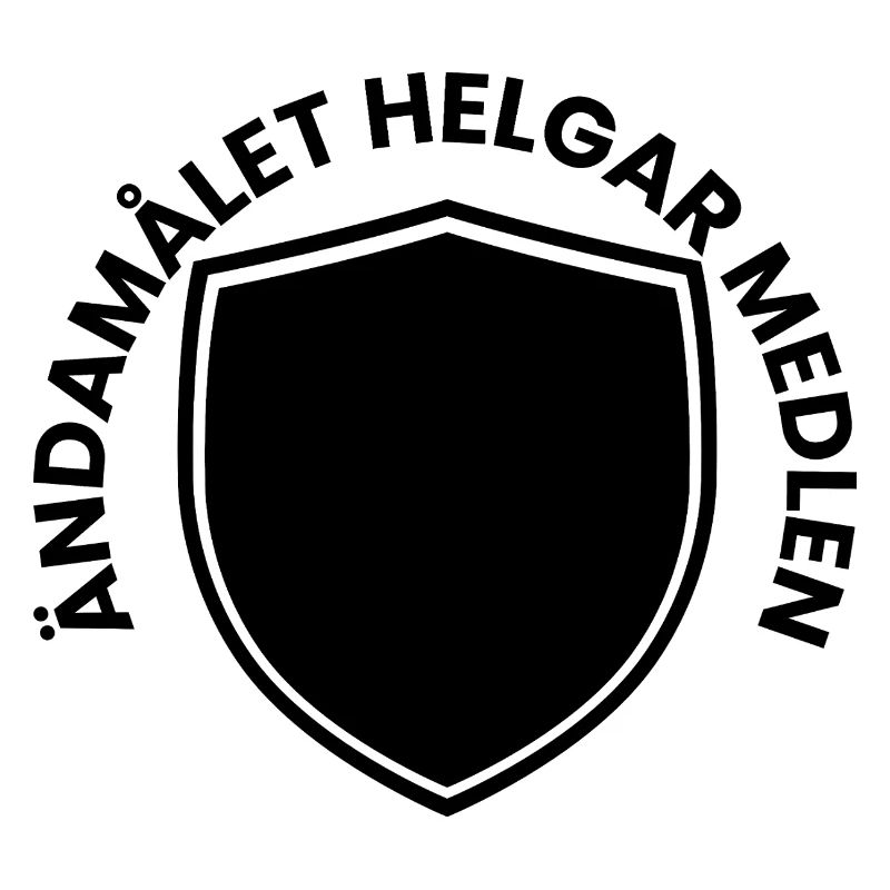 Shield emblem in black - minimalist