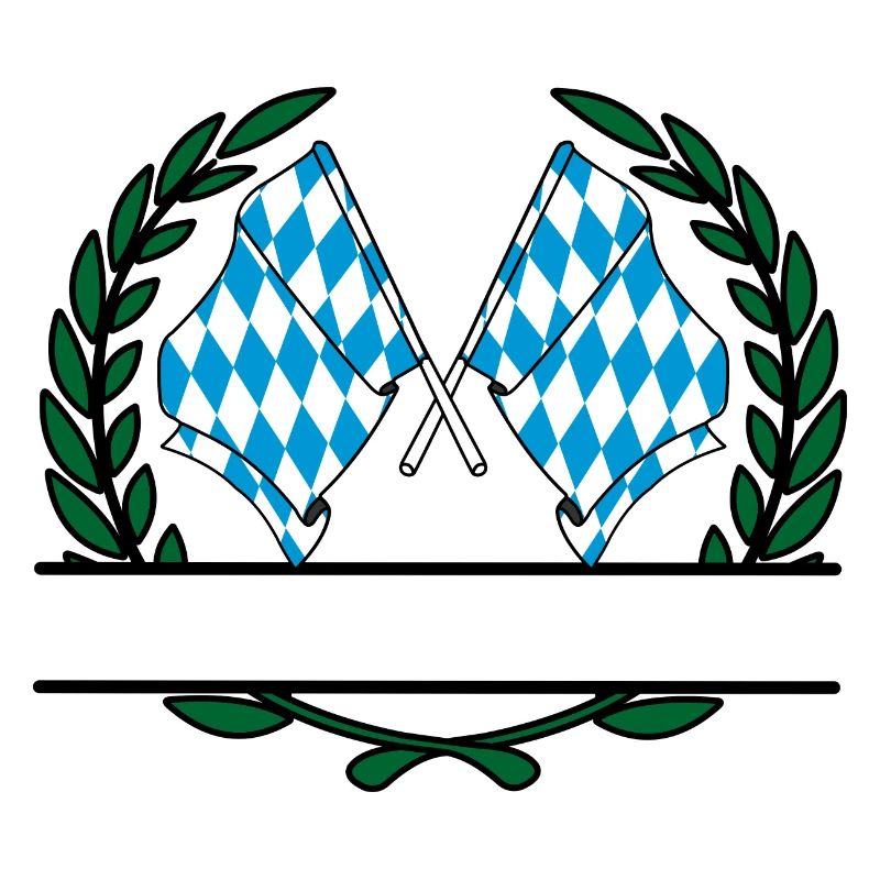 Drapeaux Bannière couronne de laurier du Bayern