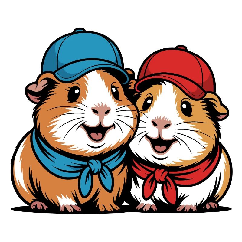 Amis cochons d’Inde mignons – Motif drôle d’animal