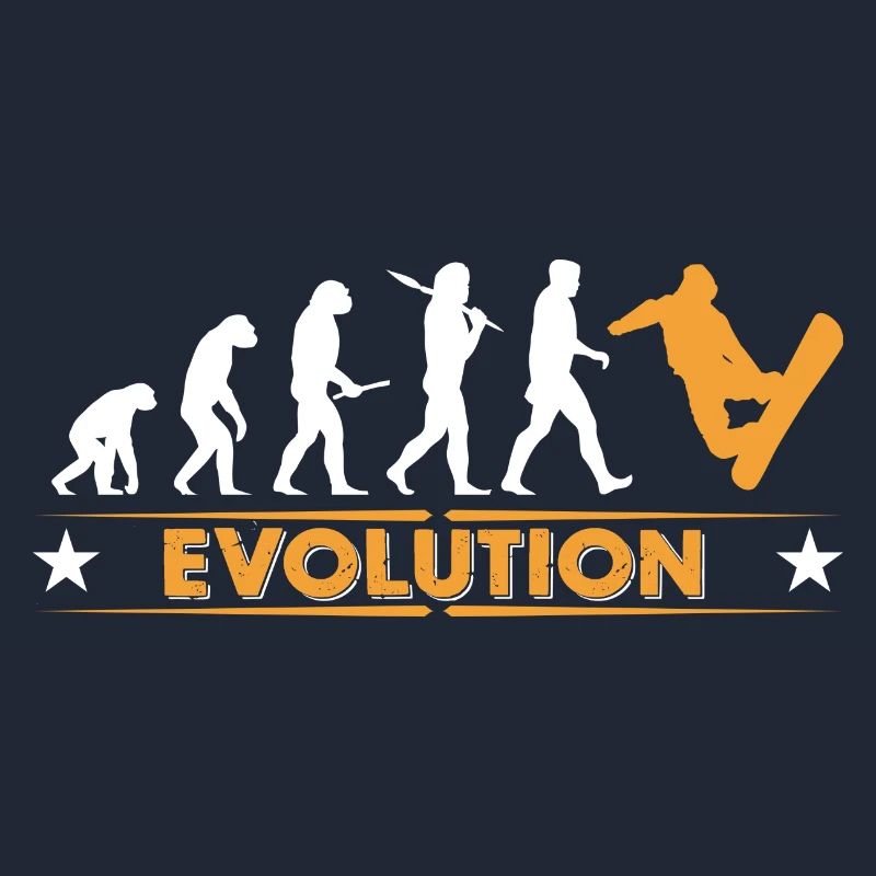Snowboard Evolution - orange/weiss