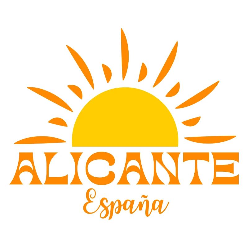 Lebendiger Sunburst Alicante Spanien Design
