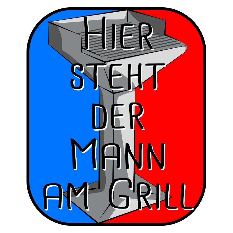 Hier Steht Der Mann Am Grill