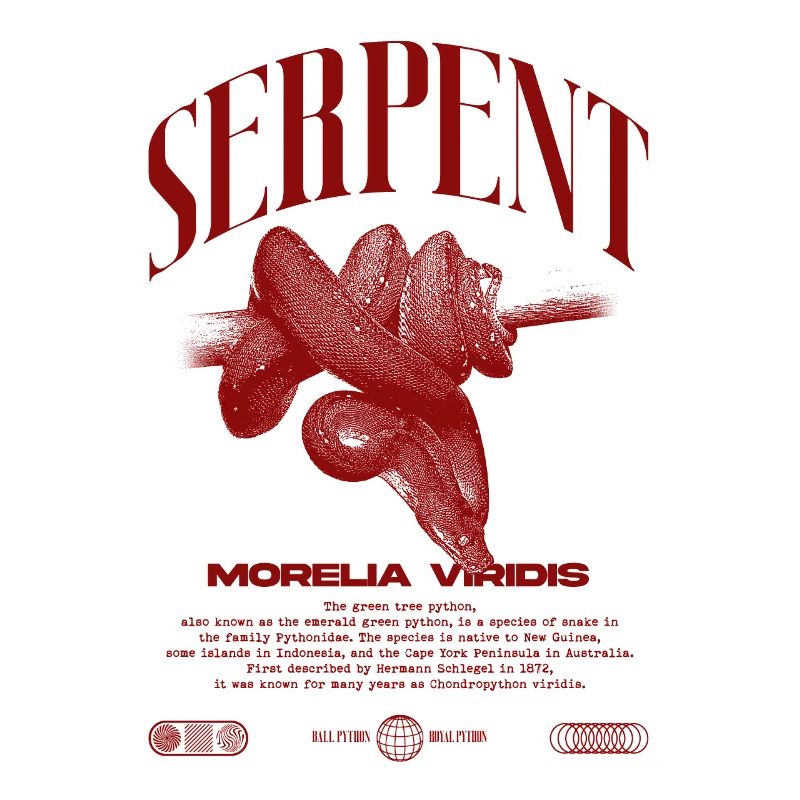 Grüner Baum Python Modern Reptile Keeper Streetwear