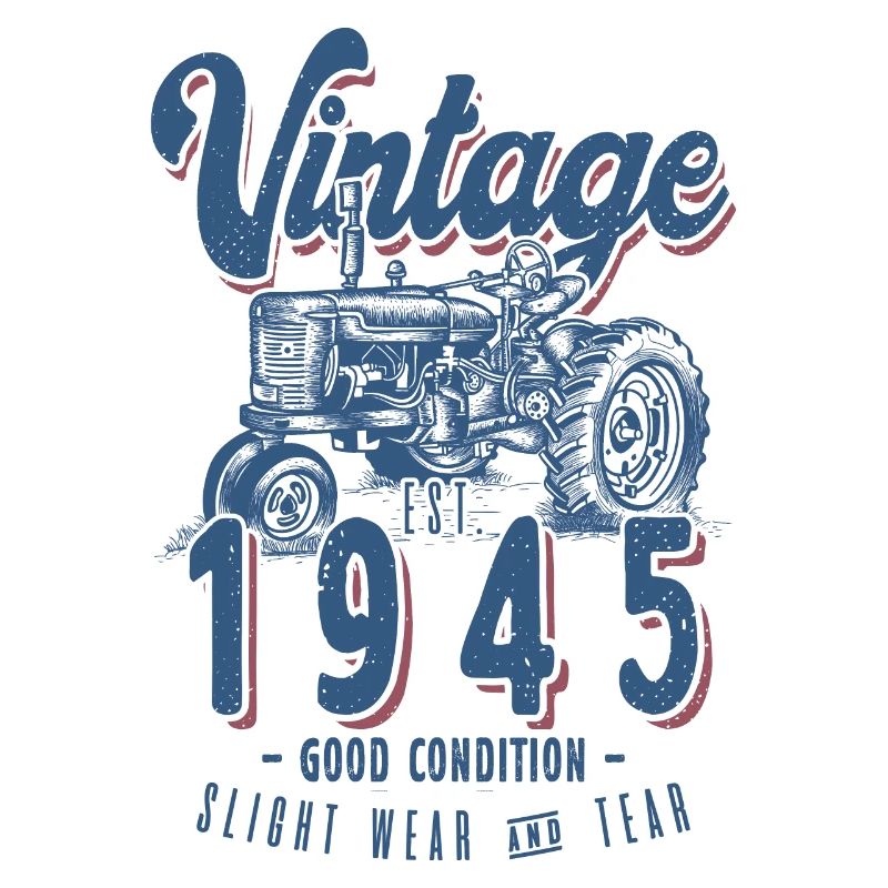 Oldtimer Traktor Farmer Geburtstag geboren 1945