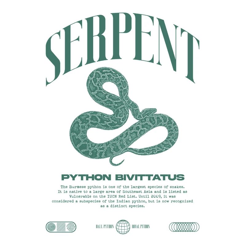 Burmese Python Modern Reptile Keeper Streetwear