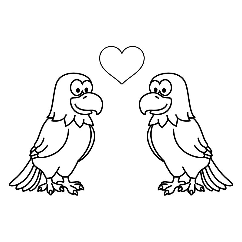 Adler Comic Paar Liebe