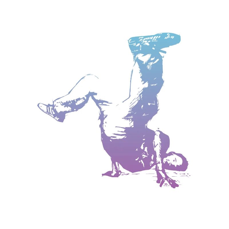 Breakdancer Silhouette Logo