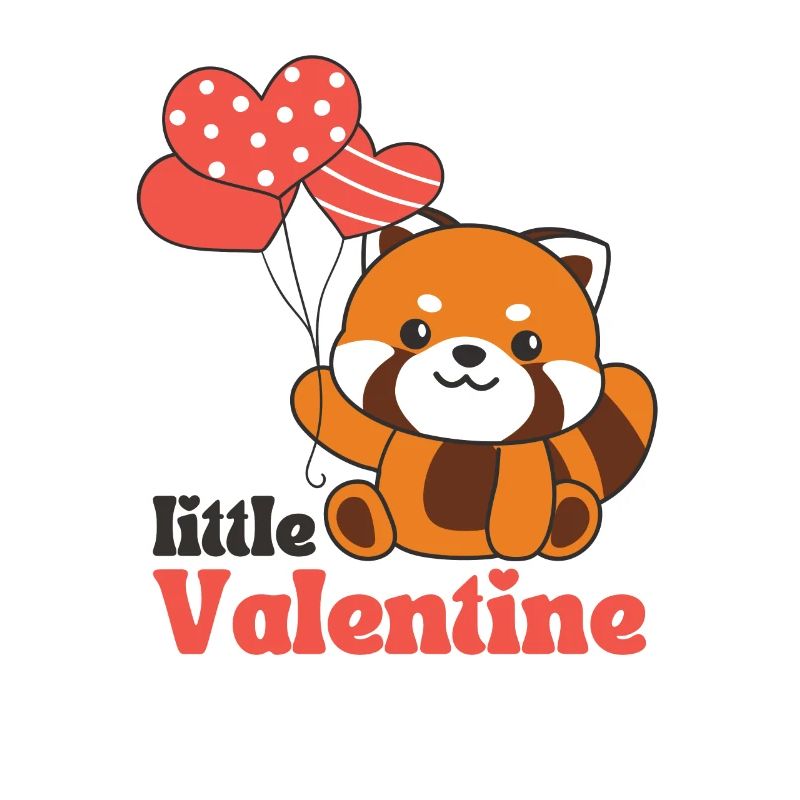 Panda roux pour la Saint-Valentin petit Valentin