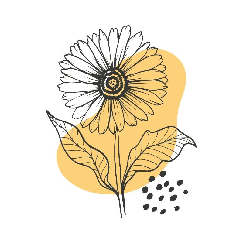 Fleur dessinée à la main 6