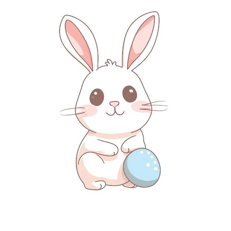 joyeuse Pâques lapin doux Pâques avec œufs de Pâques