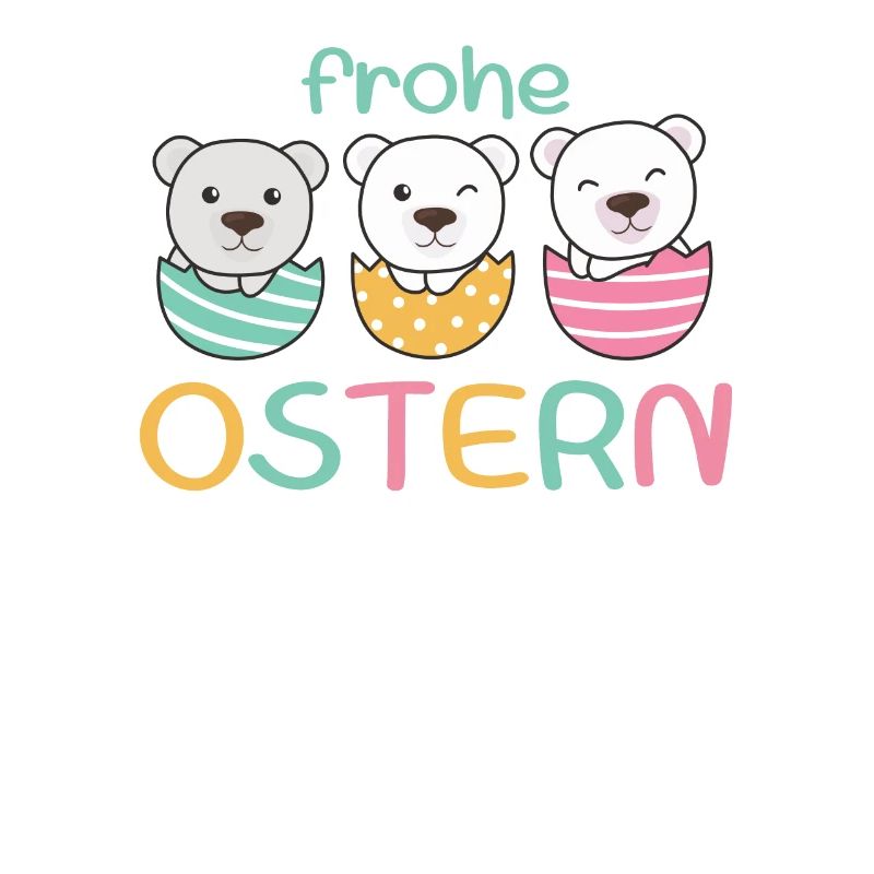 süße Eisbären zu Ostern mit Ostereiern Eisbär