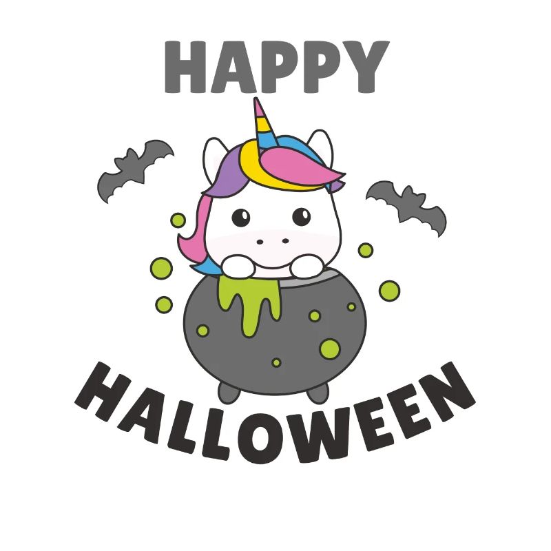 Licorne Joyeux Halloween Chat de sorcière