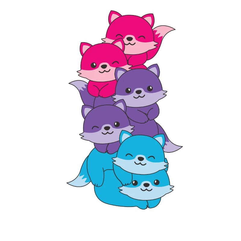 androgynous flag pride LGBTQ cute fox