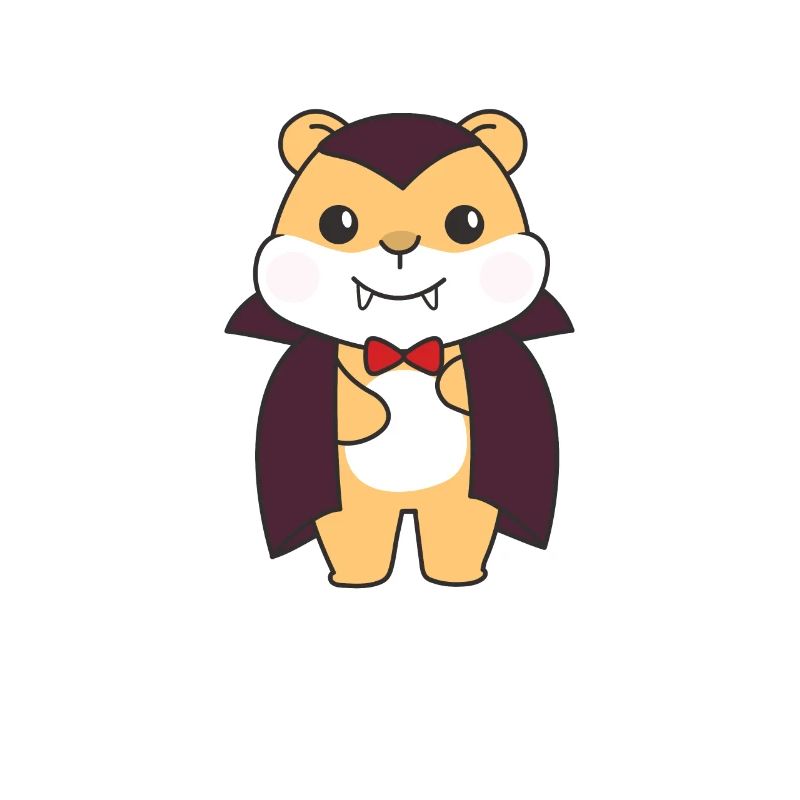Hamster Joyeux Halloween Costume de vampire mignon