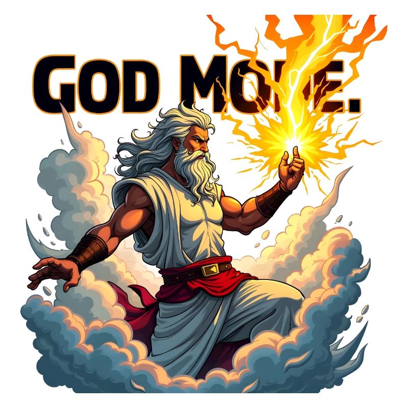 God Mode - Zeus throws lightning in the clouds