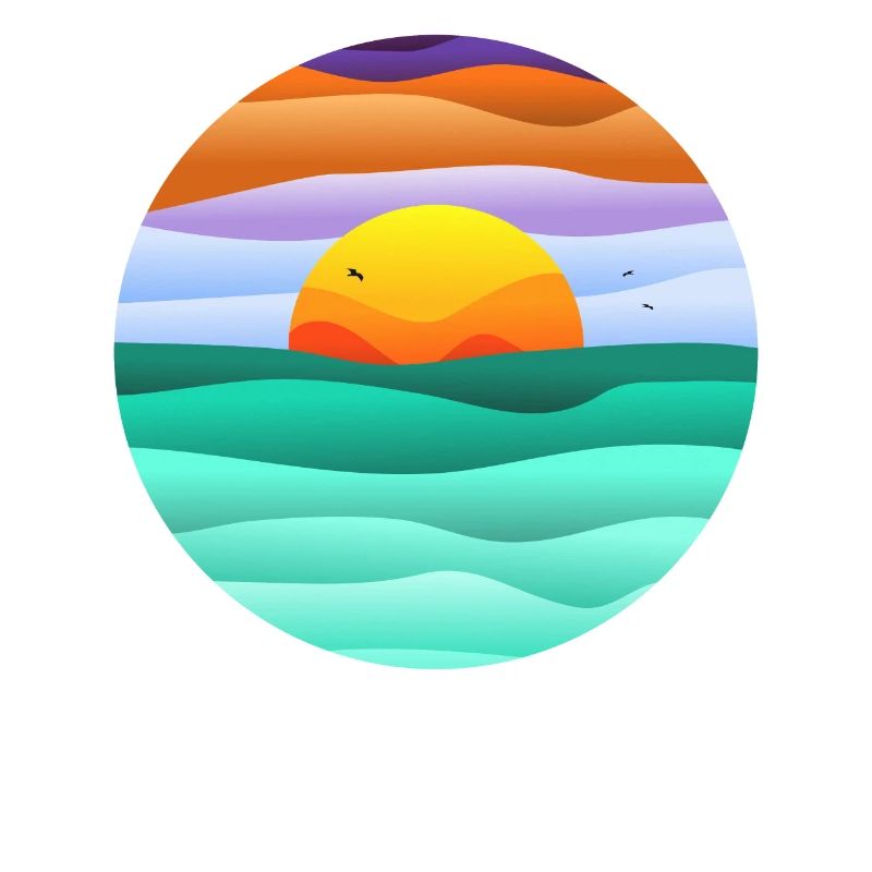 coucher de soleil circulaire