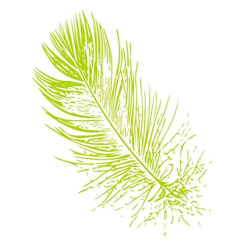 Abstract feather / line / green / pattern