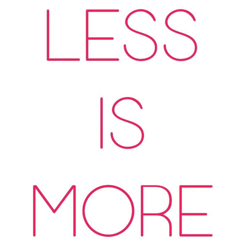 Moins, c’est plus