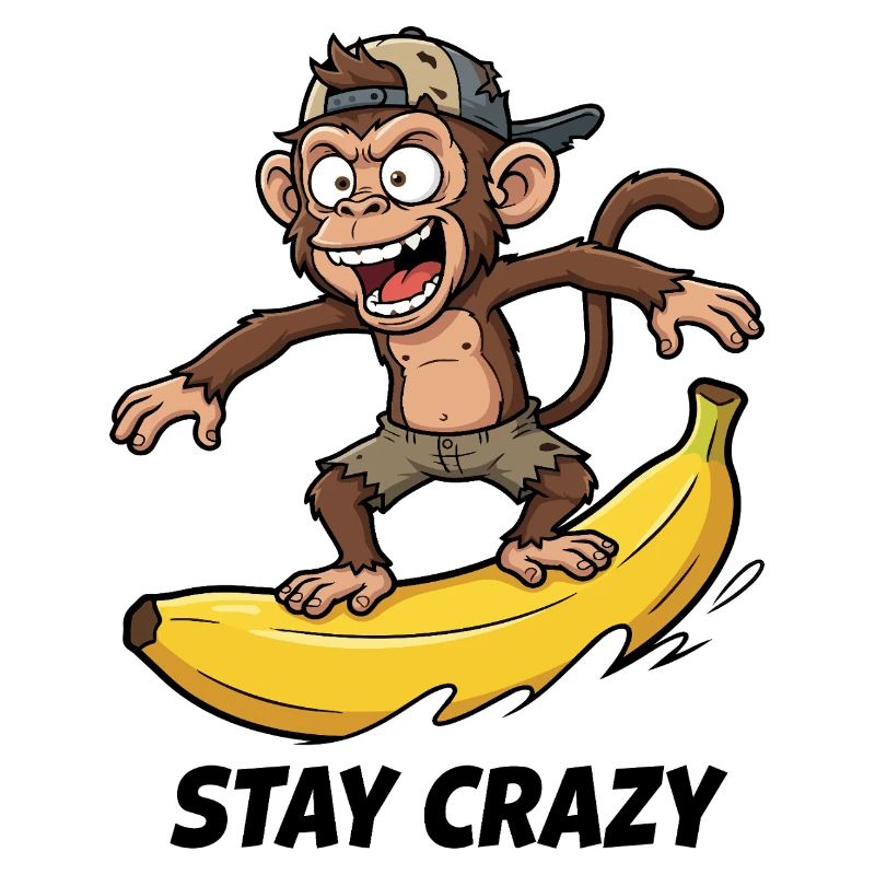 Banana Surfing Monkey
