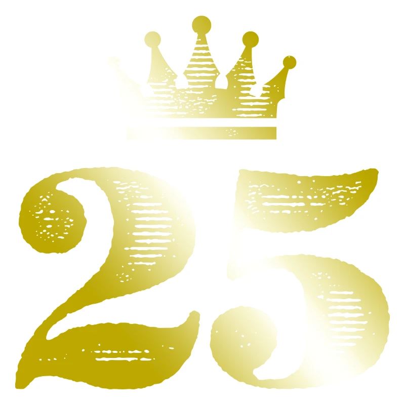 25 Numéro Couronne Or
