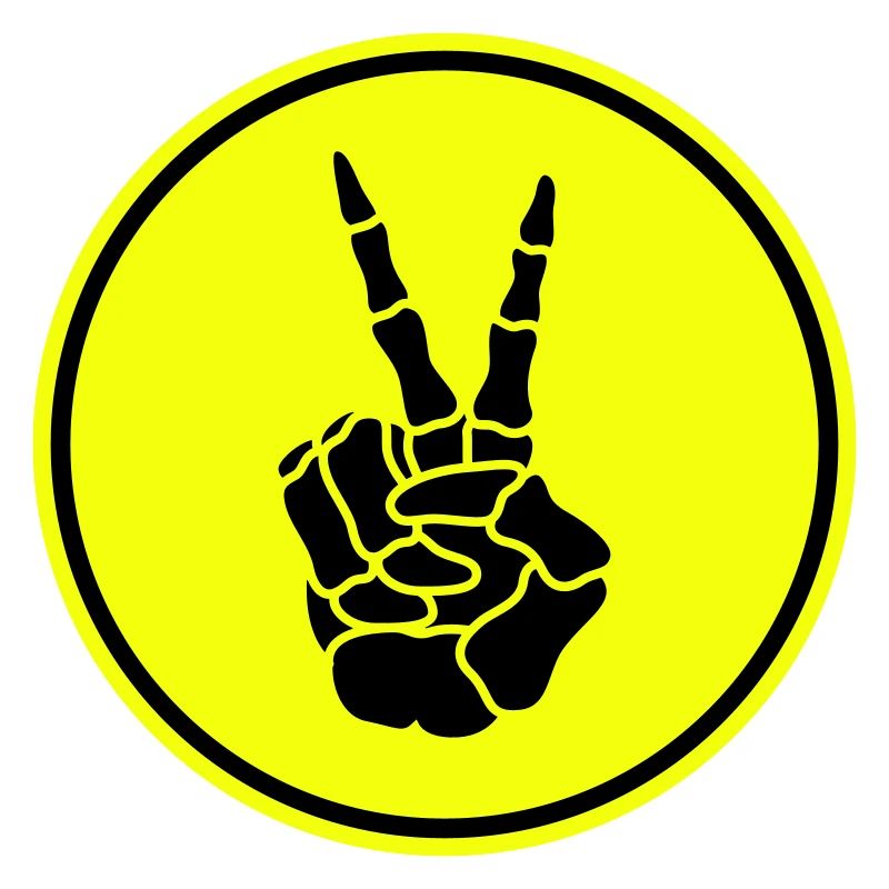 Hand peace skeleton