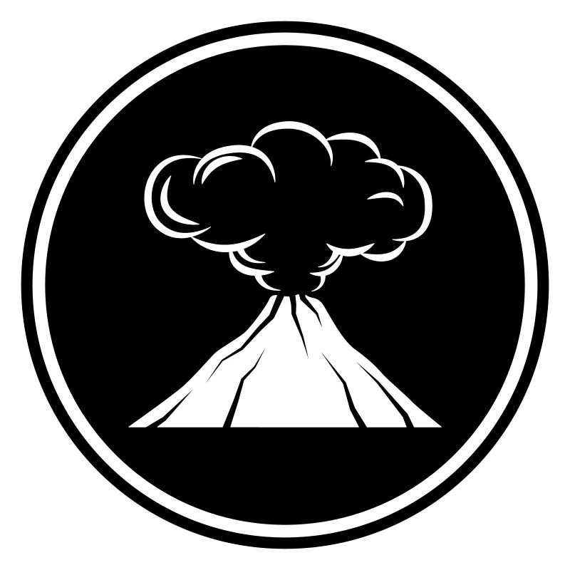 symbole d'icône de volcan