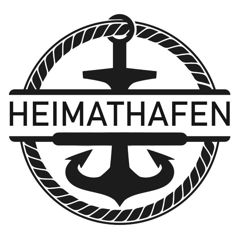 Heimathafen mit Schiff Anker