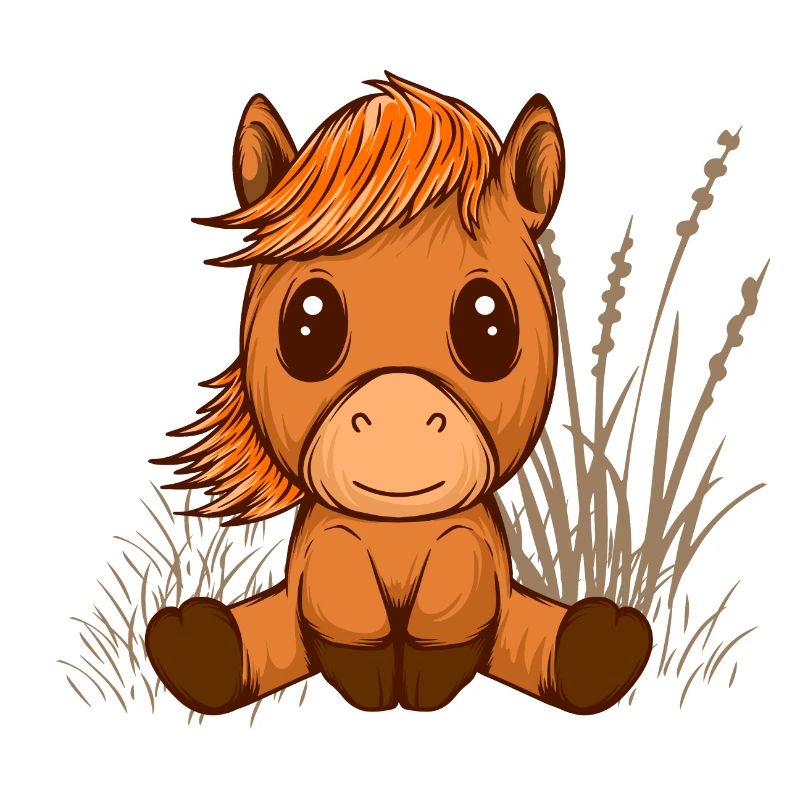 Pferd süß Mädchen Pferde reiten Geschenk niedlich
