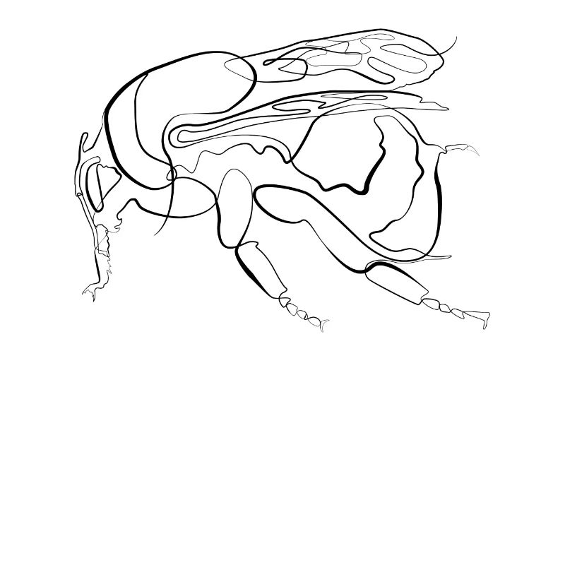 Hummel Beekeeper - one line drawing