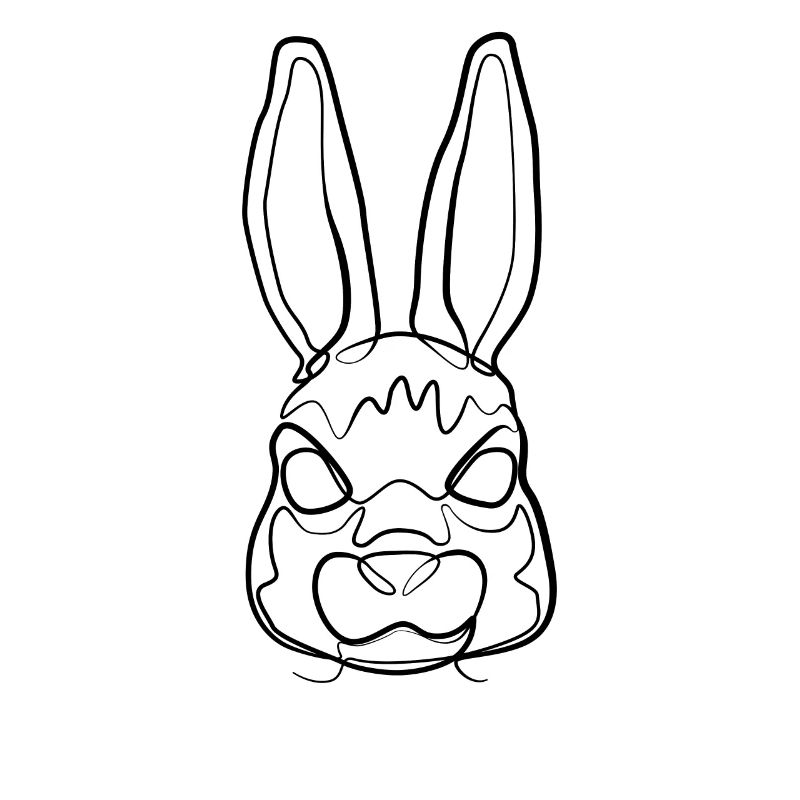 Lapin - one line drawing